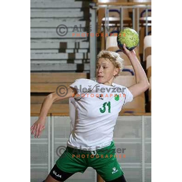 Olga Ceckova at handball match RK Olimpija(Slovenia) - Fram (Iceland) in Women\'s Challenge Cup, played in Ljubljana 9.11.2008. RK Olimpija won 36:27 and advanced to next round 