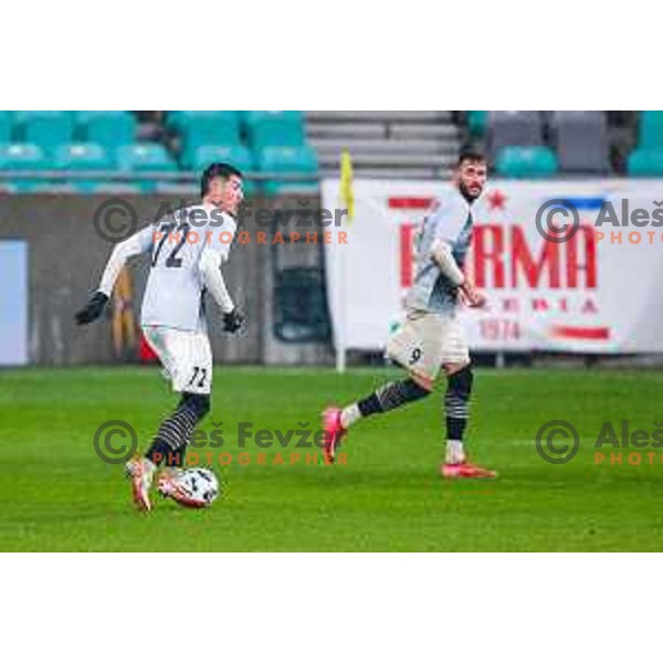 Dejan Vokic in action during Prva liga Telemach 2025/2026 football match between Bravo Big Bang and Kalcer Radomlje in Ljubljana, Slovenia on November 24, 2025