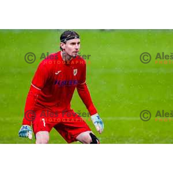 Samo Pridgar in action during Prva liga Telemach 2025/2026 football match between Bravo Big Bang and Kalcer Radomlje in Ljubljana, Slovenia on November 24, 2025