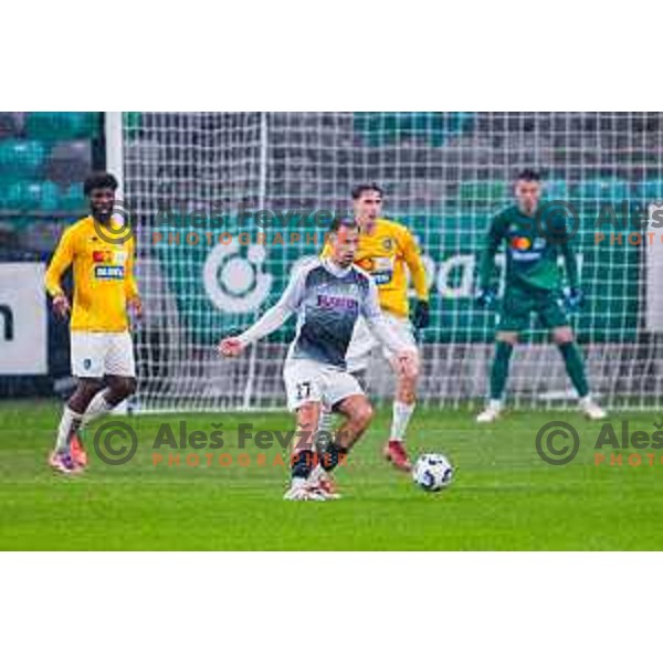 Ivan Calusic in action during Prva liga Telemach 2025/2026 football match between Bravo Big Bang and Kalcer Radomlje in Ljubljana, Slovenia on November 24, 2025