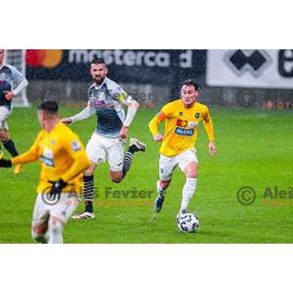 Martin Pecar in action during Prva liga Telemach 2025/2026 football match between Bravo Big Bang and Kalcer Radomlje in Ljubljana, Slovenia on November 24, 2025