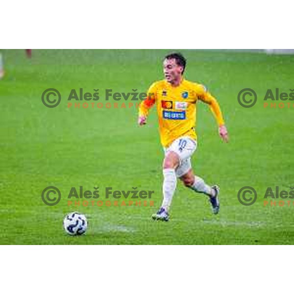 Martin Pecar in action during Prva liga Telemach 2025/2026 football match between Bravo Big Bang and Kalcer Radomlje in Ljubljana, Slovenia on November 24, 2025