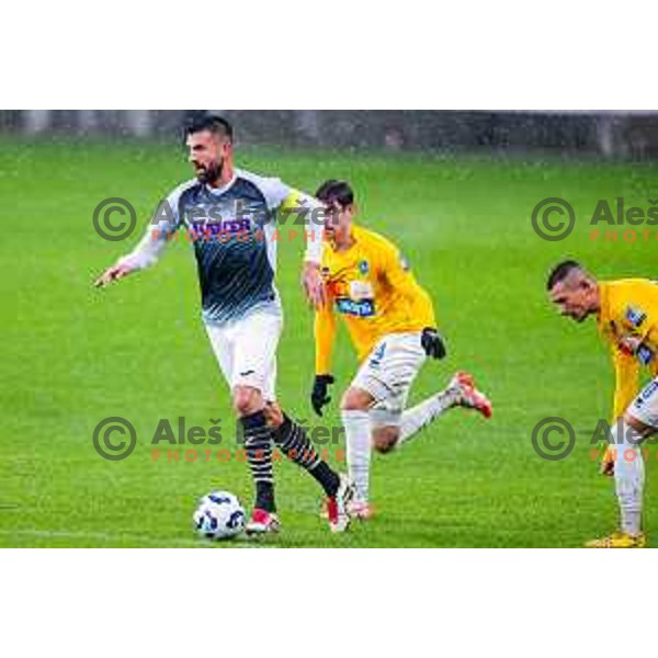 Ognjen Gnjatic in action during Prva liga Telemach 2025/2026 football match between Bravo Big Bang and Kalcer Radomlje in Ljubljana, Slovenia on November 24, 2025