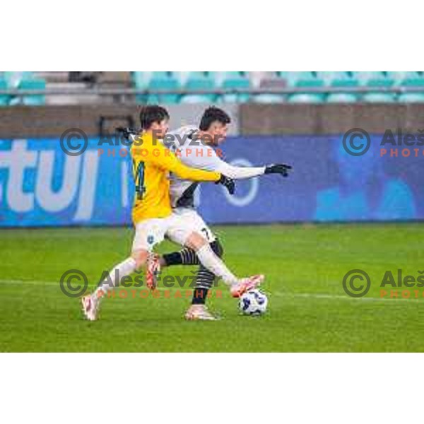 Dejan Vokic in action during Prva liga Telemach 2025/2026 football match between Bravo Big Bang and Kalcer Radomlje in Ljubljana, Slovenia on November 24, 2025
