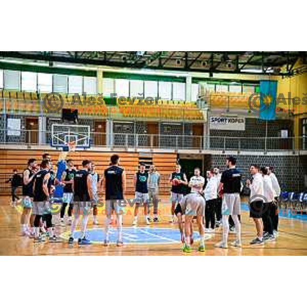 during Slovenia National Basketball team practice in Bonifika Hall, Koper, Slovenia on November 25, 2025