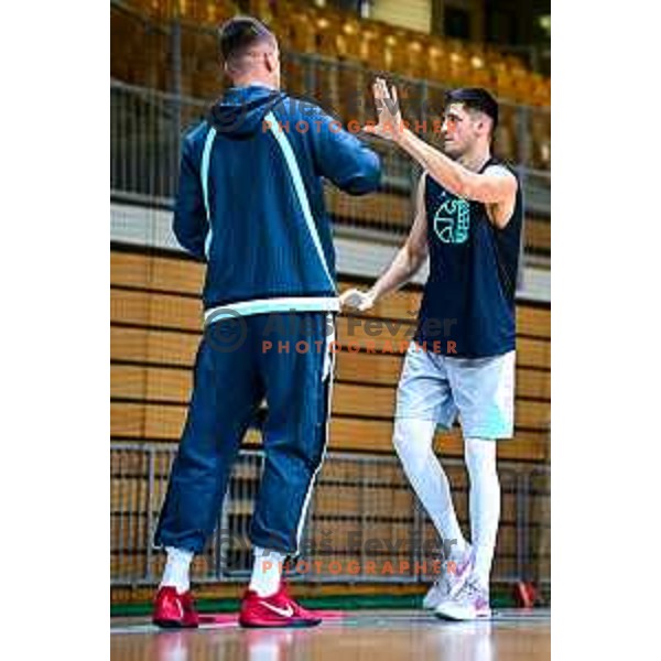 Martin Krampelj during Slovenia National Basketball team practice in Bonifika Hall, Koper, Slovenia on November 25, 2025