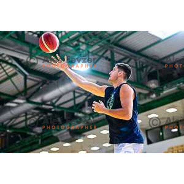Martin Krampelj during Slovenia National Basketball team practice in Bonifika Hall, Koper, Slovenia on November 25, 2025