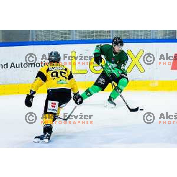 Jan Cosic of SZ Olimpija in action during IceHL 2025/2026 ice hockey match between SZ Olimpija and HC Falkensteiner Pustertal in Tivoli Hall, Ljubljana, Slovenia on November 26, 2025. Photo: Filip Barbalic