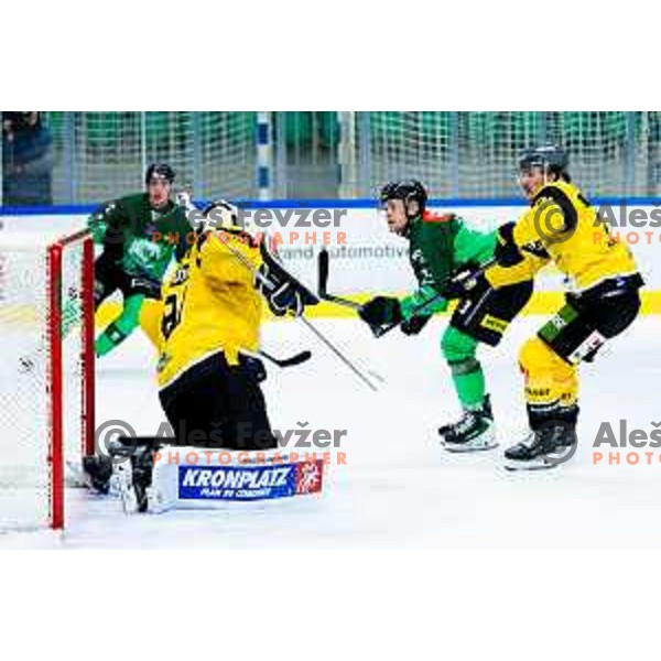 Jaka Sodja of SZ Olimpija in action during IceHL 2025/2026 ice hockey match between SZ Olimpija and HC Falkensteiner Pustertal in Tivoli Hall, Ljubljana, Slovenia on November 26, 2025. Photo: Filip Barbalic