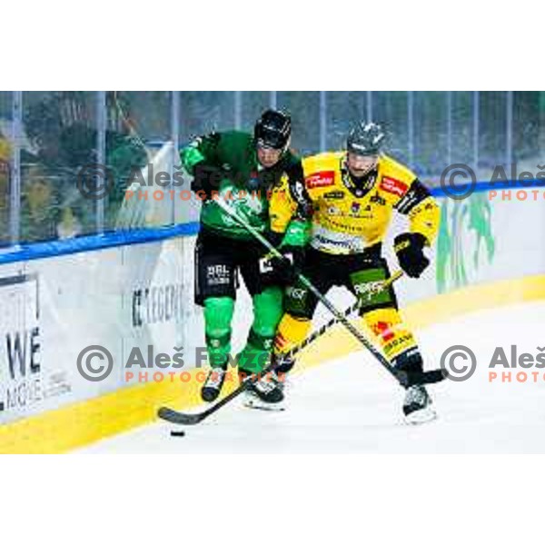 in action during IceHL 2025/2026 ice hockey match between SZ Olimpija and HC Falkensteiner Pustertal in Tivoli Hall, Ljubljana, Slovenia on November 26, 2025. Photo: Filip Barbalic