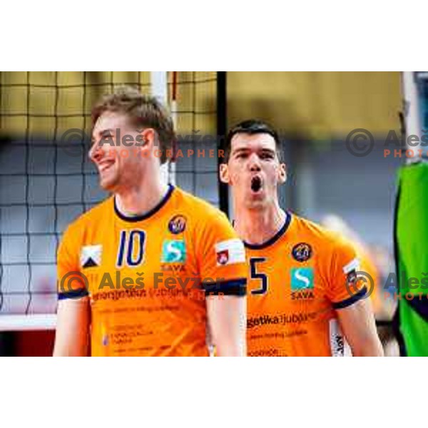 Alen Sket of ACH Volley in action during CEV Men\'s Champions League 2026 Early Stage volleyball match between ACH Volley (SLO) and Radnicki Kragujevac (SRB) in Tivoli Hall, Ljubljana, Slovenia on November 27, 2025. Photo: Filip Barbalic