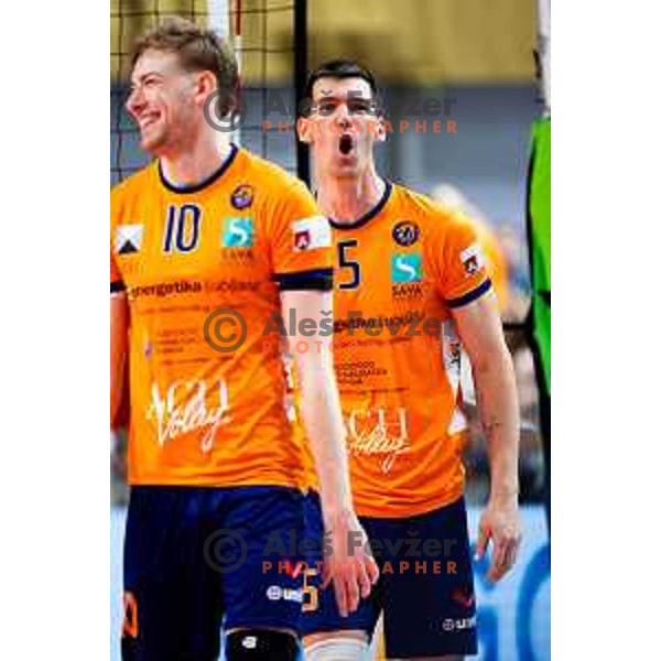 Alen Sket of ACH Volley in action during CEV Men\'s Champions League 2026 Early Stage volleyball match between ACH Volley (SLO) and Radnicki Kragujevac (SRB) in Tivoli Hall, Ljubljana, Slovenia on November 27, 2025. Photo: Filip Barbalic