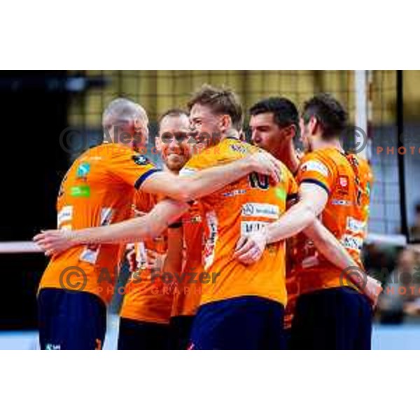 Janz Janez Krzic of ACH Volley in action during CEV Men\'s Champions League 2026 Early Stage volleyball match between ACH Volley (SLO) and Radnicki Kragujevac (SRB) in Tivoli Hall, Ljubljana, Slovenia on November 27, 2025. Photo: Filip Barbalic