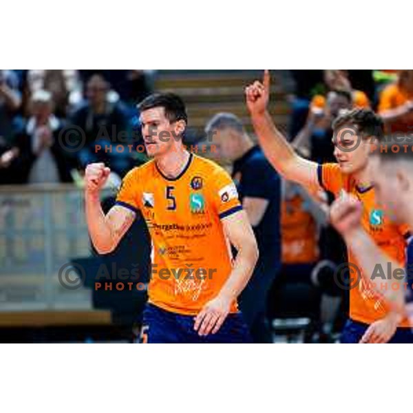 Alen Sket of ACH Volley in action during CEV Men\'s Champions League 2026 Early Stage volleyball match between ACH Volley (SLO) and Radnicki Kragujevac (SRB) in Tivoli Hall, Ljubljana, Slovenia on November 27, 2025. Photo: Filip Barbalic