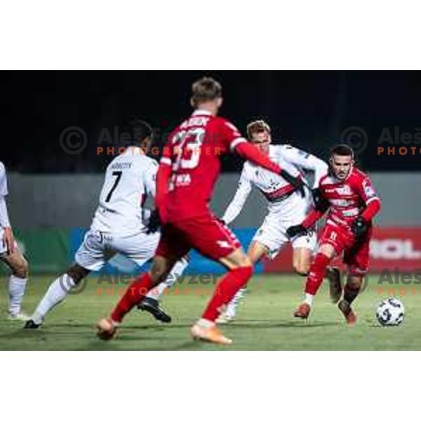 Behar Feta in action during Prva liga Telemach 2025/26 football match between NK Aluminij and NK Primorje in Sportni park Kidricevo, Slovenia on November 28, 2025. Photo: Jure Banfi