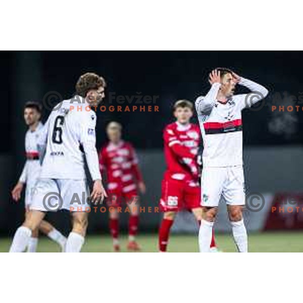 in action during Prva liga Telemach 2025/26 football match between NK Aluminij and NK Primorje in Sportni park Kidricevo, Slovenia on November 28, 2025. Photo: Jure Banfi