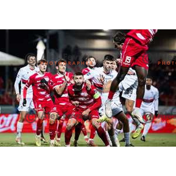 Aleksandar Zeljkovic in action during Prva liga Telemach 2025/26 football match between NK Aluminij and NK Primorje in Sportni park Kidricevo, Slovenia on November 28, 2025. Photo: Jure Banfi