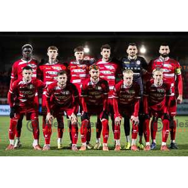 NK Aluminij starting eleven during Prva liga Telemach 2025/26 football match between NK Aluminij and NK Primorje in Sportni park Kidricevo, Slovenia on November 28, 2025. Photo: Jure Banfi