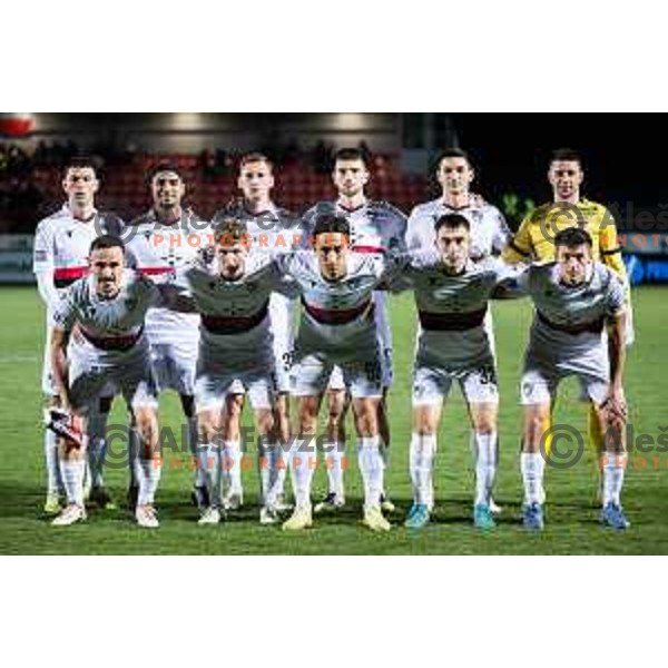 NK Primorje starting eleven during Prva liga Telemach 2025/26 football match between NK Aluminij and NK Primorje in Sportni park Kidricevo, Slovenia on November 28, 2025. Photo: Jure Banfi