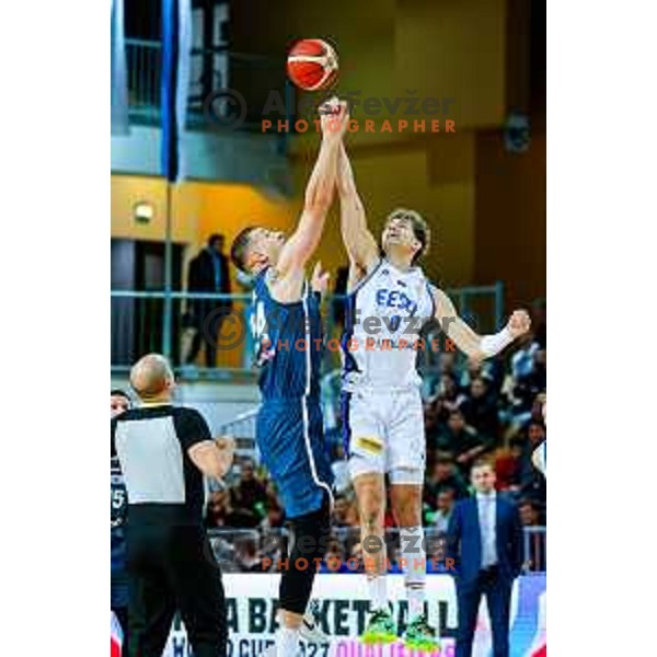 Alen Omic of Slovenia in action during FIBA Basketball World Cup 2027 European Qualifiers between Slovenia and Estonia in Bonifika Hall, Koper, Slovenia on November 28, 2025