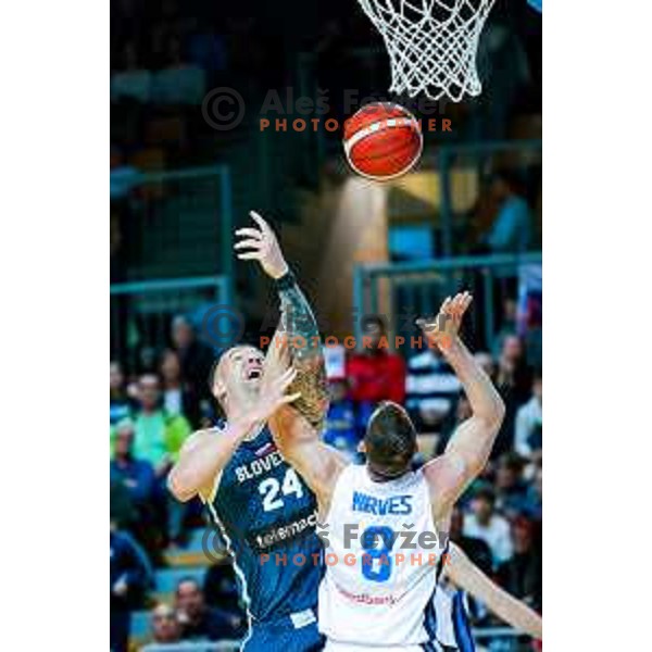 Alen Omic of Slovenia in action during FIBA Basketball World Cup 2027 European Qualifiers between Slovenia and Estonia in Bonifika Hall, Koper, Slovenia on November 28, 2025