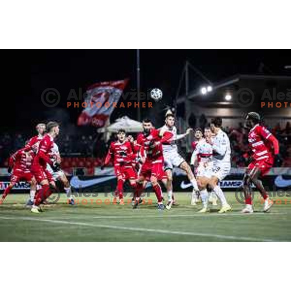 Aleksandar Zeljkovic in action during Prva liga Telemach 2025/26 football match between NK Aluminij and NK Primorje in Sportni park Kidricevo, Slovenia on November 28, 2025. Photo: Jure Banfi
