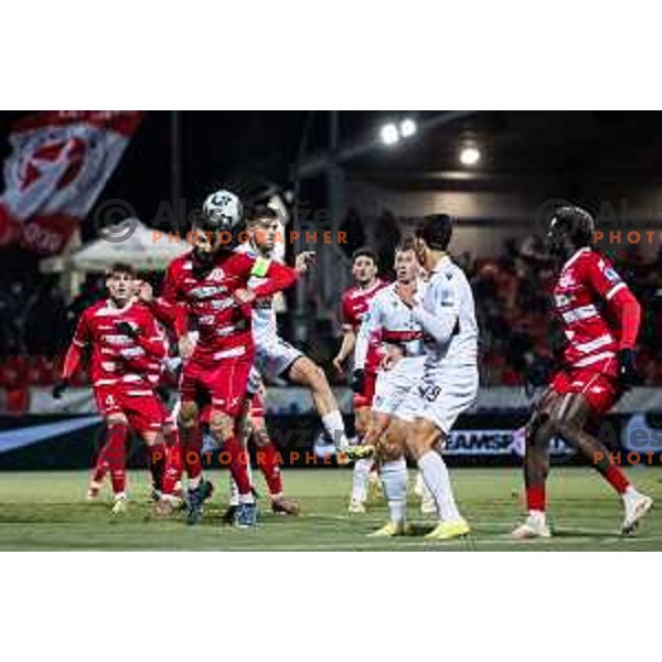 Aleksandar Zeljkovic in action during Prva liga Telemach 2025/26 football match between NK Aluminij and NK Primorje in Sportni park Kidricevo, Slovenia on November 28, 2025. Photo: Jure Banfi