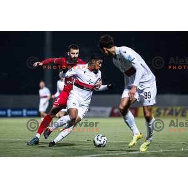 Roger Murillo in action during Prva liga Telemach 2025/26 football match between NK Aluminij and NK Primorje in Sportni park Kidricevo, Slovenia on November 28, 2025. Photo: Jure Banfi