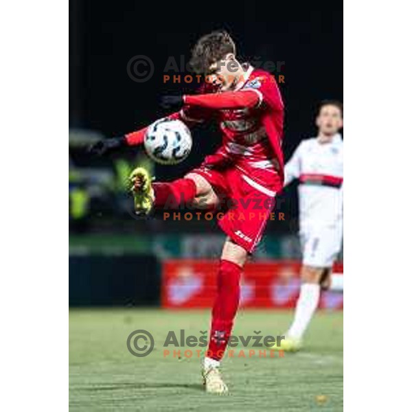 in action during Prva liga Telemach 2025/26 football match between NK Aluminij and NK Primorje in Sportni park Kidricevo, Slovenia on November 28, 2025. Photo: Jure Banfi