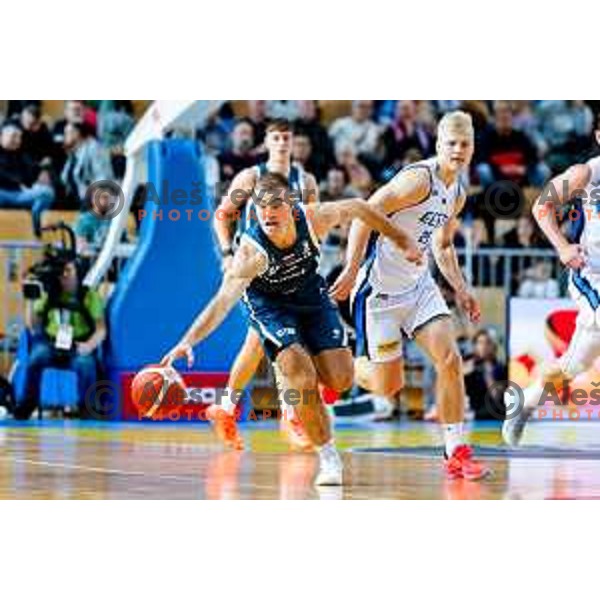 Ziga Samar of Slovenia in action during FIBA Basketball World Cup 2027 European Qualifiers between Slovenia and Estonia in Bonifika Hall, Koper, Slovenia on November 28, 2025