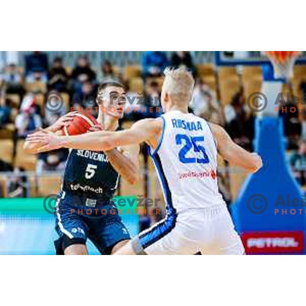 Ziga Samar of Slovenia in action during FIBA Basketball World Cup 2027 European Qualifiers between Slovenia and Estonia in Bonifika Hall, Koper, Slovenia on November 28, 2025