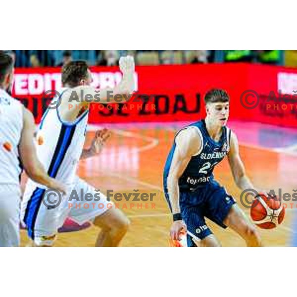 Stefan Joksimovic in action during FIBA Basketball World Cup 2027 European Qualifiers between Slovenia and Estonia in Bonifika Hall, Koper, Slovenia on November 28, 2025