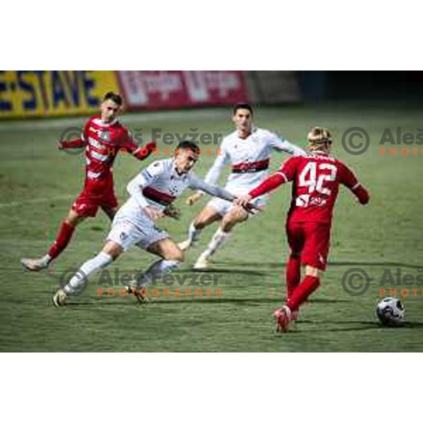 in action during Prva liga Telemach 2025/26 football match between NK Aluminij and NK Primorje in Sportni park Kidricevo, Slovenia on November 28, 2025. Photo: Jure Banfi