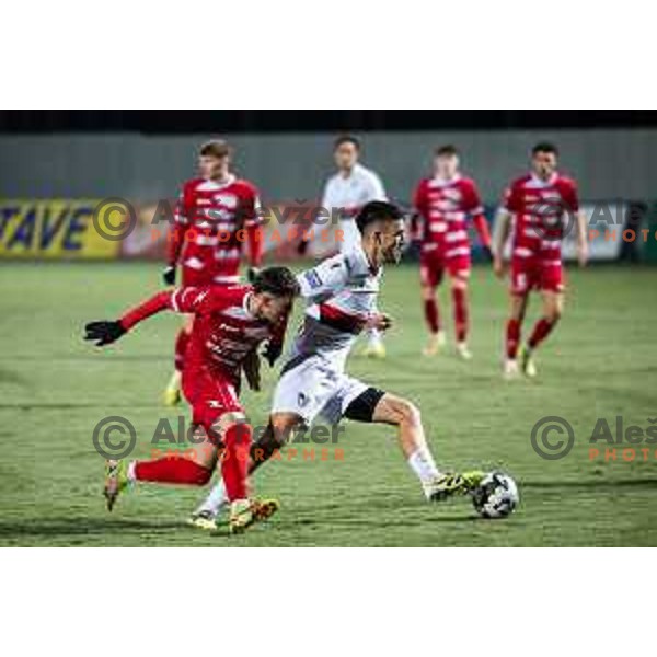 in action during Prva liga Telemach 2025/26 football match between NK Aluminij and NK Primorje in Sportni park Kidricevo, Slovenia on November 28, 2025. Photo: Jure Banfi