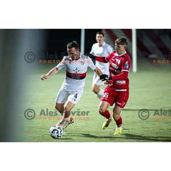 in action during Prva liga Telemach 2025/26 football match between NK Aluminij and NK Primorje in Sportni park Kidricevo, Slovenia on November 28, 2025. Photo: Jure Banfi