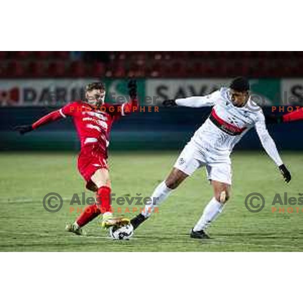 in action during Prva liga Telemach 2025/26 football match between NK Aluminij and NK Primorje in Sportni park Kidricevo, Slovenia on November 28, 2025. Photo: Jure Banfi