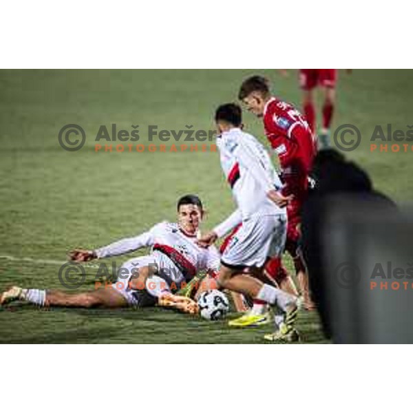 in action during Prva liga Telemach 2025/26 football match between NK Aluminij and NK Primorje in Sportni park Kidricevo, Slovenia on November 28, 2025. Photo: Jure Banfi