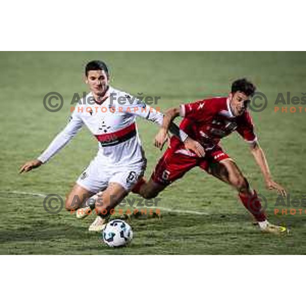 in action during Prva liga Telemach 2025/26 football match between NK Aluminij and NK Primorje in Sportni park Kidricevo, Slovenia on November 28, 2025. Photo: Jure Banfi