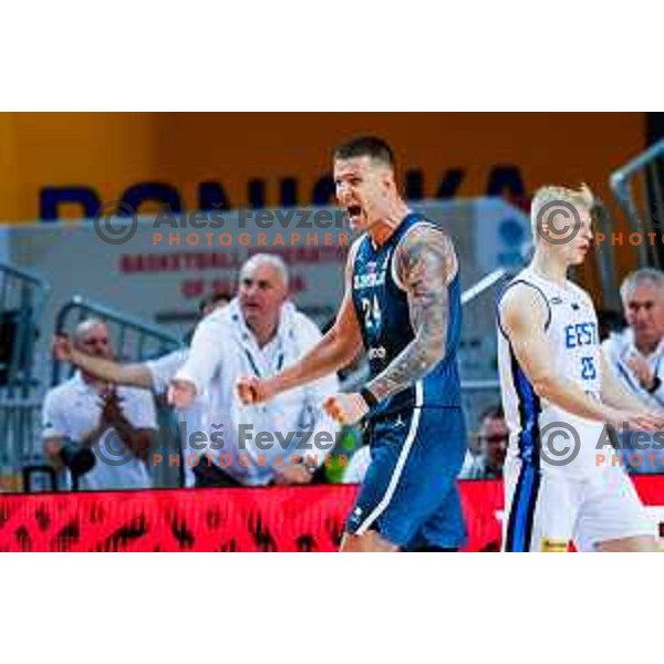 Alen Omic of Slovenia in action during FIBA Basketball World Cup 2027 European Qualifiers between Slovenia and Estonia in Bonifika Hall, Koper, Slovenia on November 28, 2025