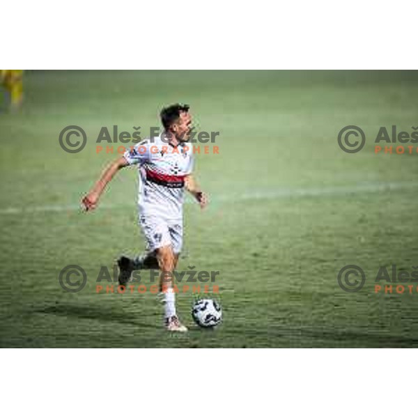 Tilen Klemencic in action during Prva liga Telemach 2025/26 football match between NK Aluminij and NK Primorje in Sportni park Kidricevo, Slovenia on November 28, 2025. Photo: Jure Banfi