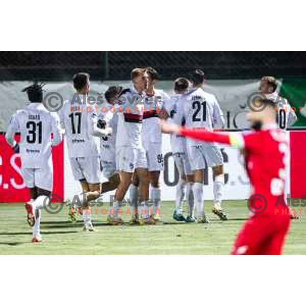 in action during Prva liga Telemach 2025/26 football match between NK Aluminij and NK Primorje in Sportni park Kidricevo, Slovenia on November 28, 2025. Photo: Jure Banfi