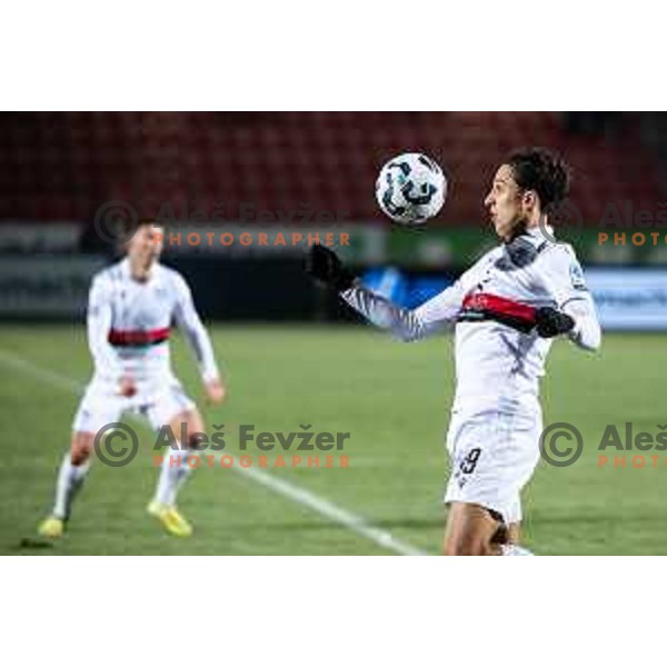 Haris Kadric in action during Prva liga Telemach 2025/26 football match between NK Aluminij and NK Primorje in Sportni park Kidricevo, Slovenia on November 28, 2025. Photo: Jure Banfi