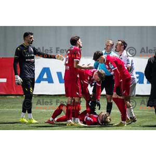 in action during Prva liga Telemach 2025/26 football match between NK Aluminij and NK Primorje in Sportni park Kidricevo, Slovenia on November 28, 2025. Photo: Jure Banfi