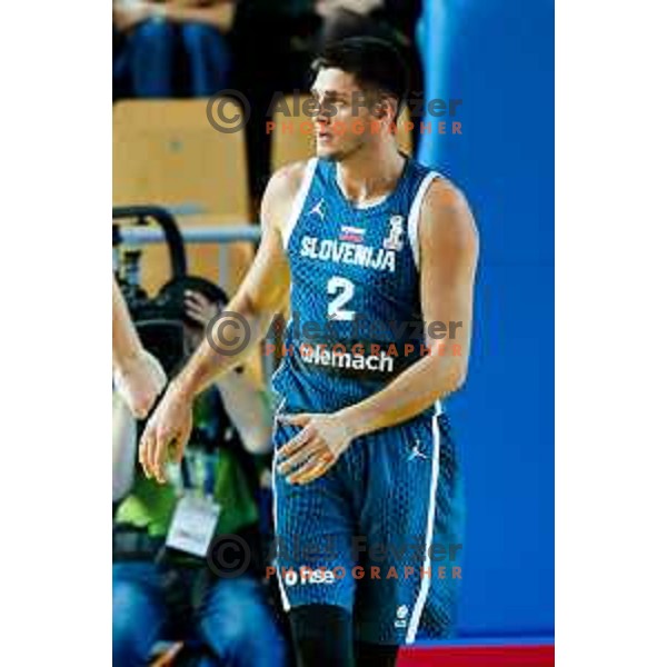 Martin Krampelj in action during FIBA Basketball World Cup 2027 European Qualifiers between Slovenia and Estonia in Bonifika Hall, Koper, Slovenia on November 28, 2025