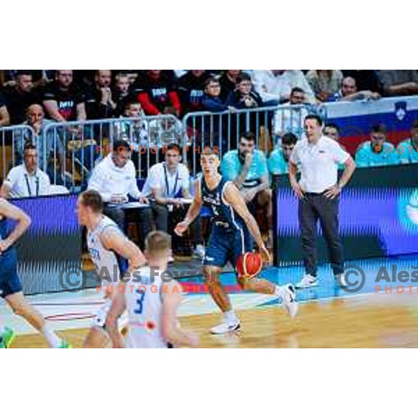 Ziga Samar in action during FIBA Basketball World Cup 2027 European Qualifiers between Slovenia and Estonia in Bonifika Hall, Koper, Slovenia on November 28, 2025