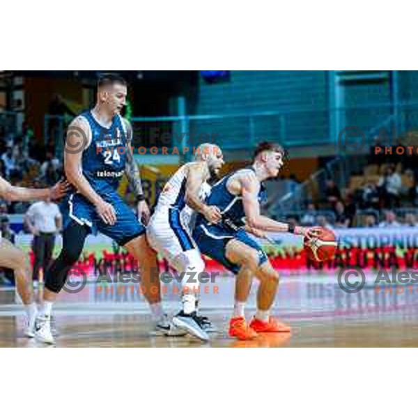 Stefan Joksimovic in action during FIBA Basketball World Cup 2027 European Qualifiers between Slovenia and Estonia in Bonifika Hall, Koper, Slovenia on November 28, 2025