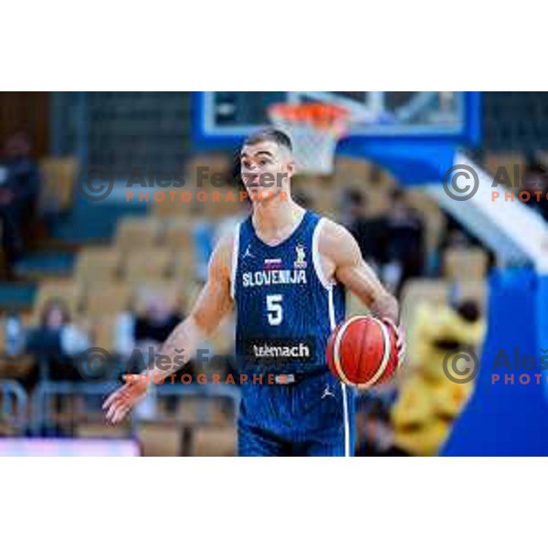 Ziga Samar of Slovenia in action during FIBA Basketball World Cup 2027 European Qualifiers between Slovenia and Estonia in Bonifika Hall, Koper, Slovenia on November 28, 2025