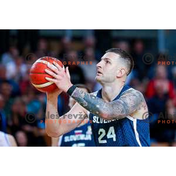 Alen Omic of Slovenia in action during FIBA Basketball World Cup 2027 European Qualifiers between Slovenia and Estonia in Bonifika Hall, Koper, Slovenia on November 28, 2025