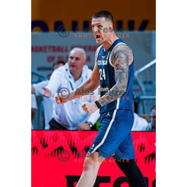 Alen Omic of Slovenia in action during FIBA Basketball World Cup 2027 European Qualifiers between Slovenia and Estonia in Bonifika Hall, Koper, Slovenia on November 28, 2025