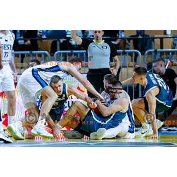 Bine Prepelic in action during FIBA Basketball World Cup 2027 European Qualifiers between Slovenia and Estonia in Bonifika Hall, Koper, Slovenia on November 28, 2025